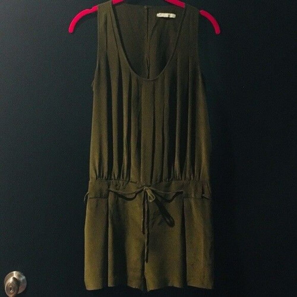 MADEWELL Eliot Sz XS Army Olive Green Romper Shortall
